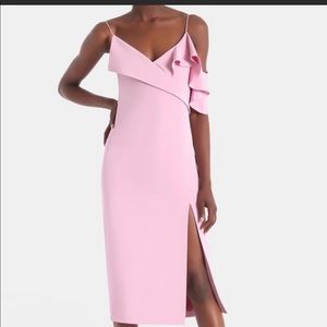 Cushnie Et Ochs Adela Ruffled Pencil Silk Dress